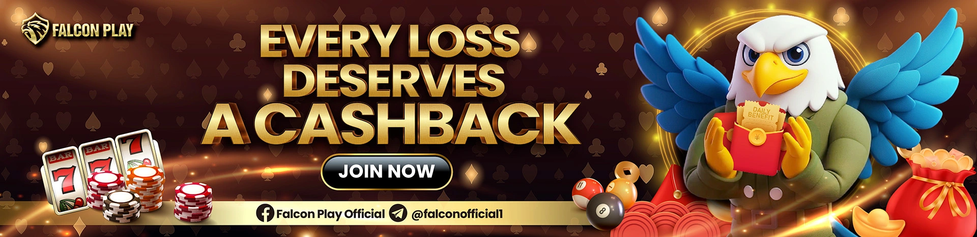 Welcome bonus promotion on FALCONPLAY login app